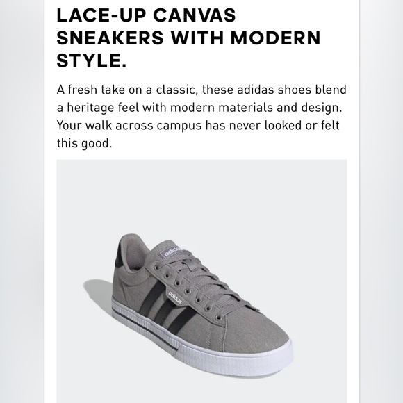 Adidas Daily 3.0 Gray Skate Shoe - Picture 6 of 14